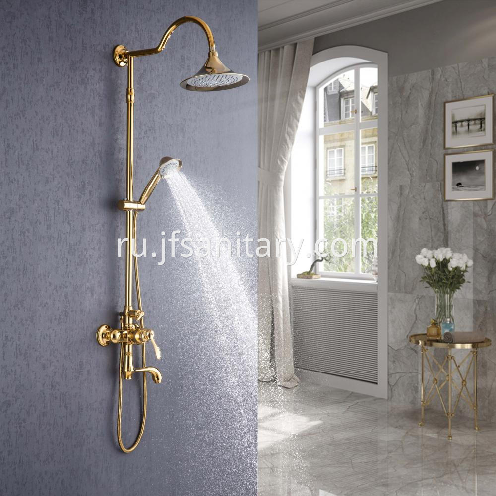 Shower Set With Hand Shower Tub Shower Gold